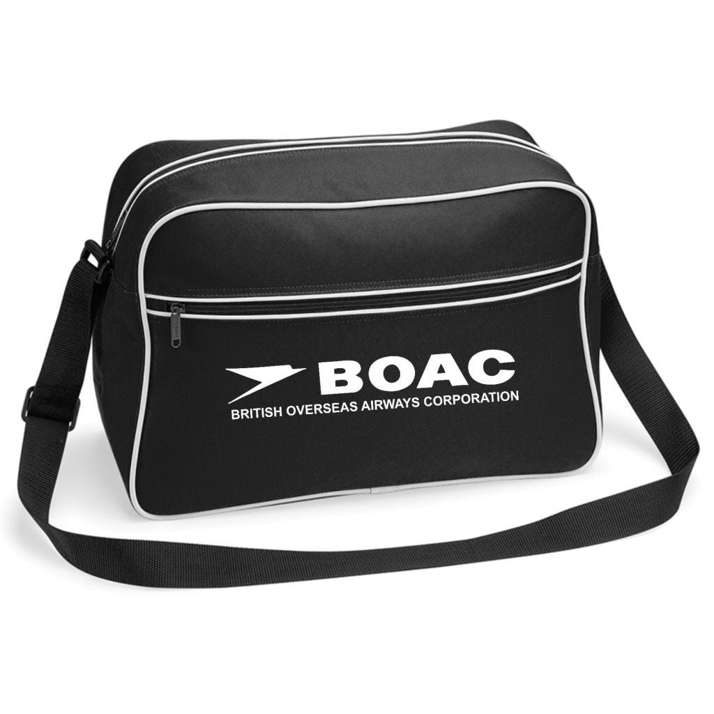 Customiseable Retro Vintage Design BOAC Airline Flight Travel Shoulder Bag