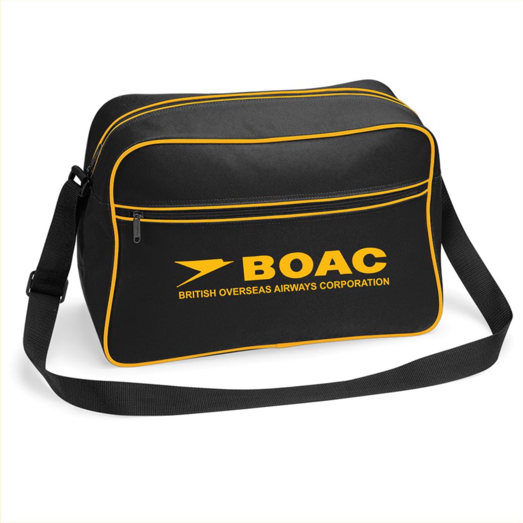 Customiseable Retro Vintage Design BOAC Airline Flight Travel Shoulder Bag