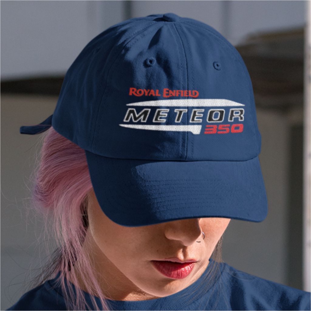 Retro Classic Royal Enfield Meteor 350  Motorcycle Logo Biker Baseball Cap