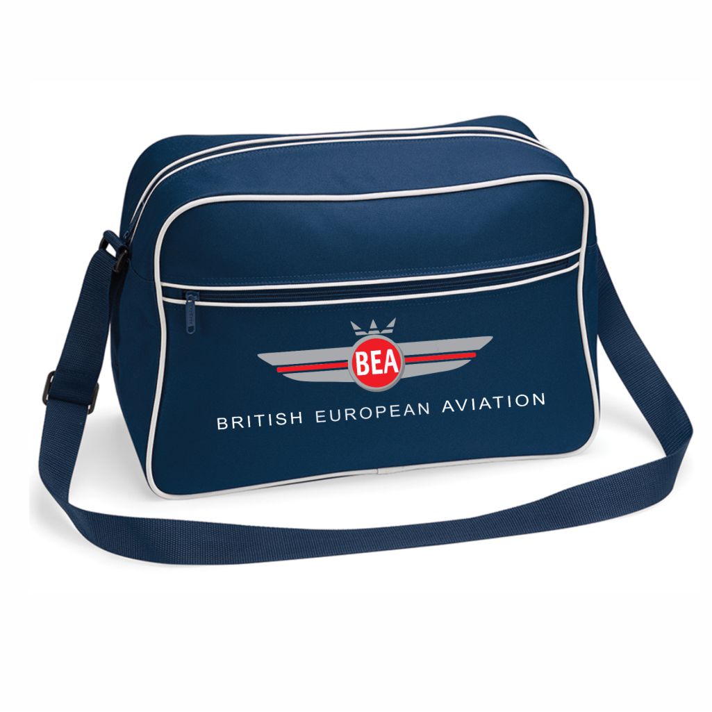 Customiseable Retro Vintage Design British European Aviation Flight Travel Shoulder Bag