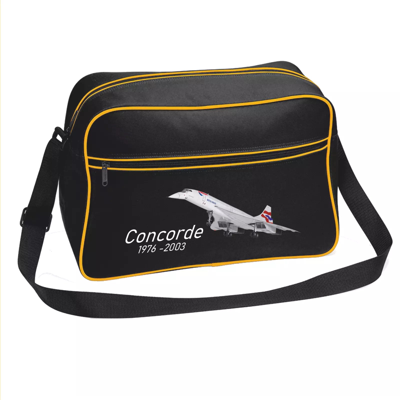 Customiseable Retro Design British Airways Concorde Flight Travel Shoulder Bag