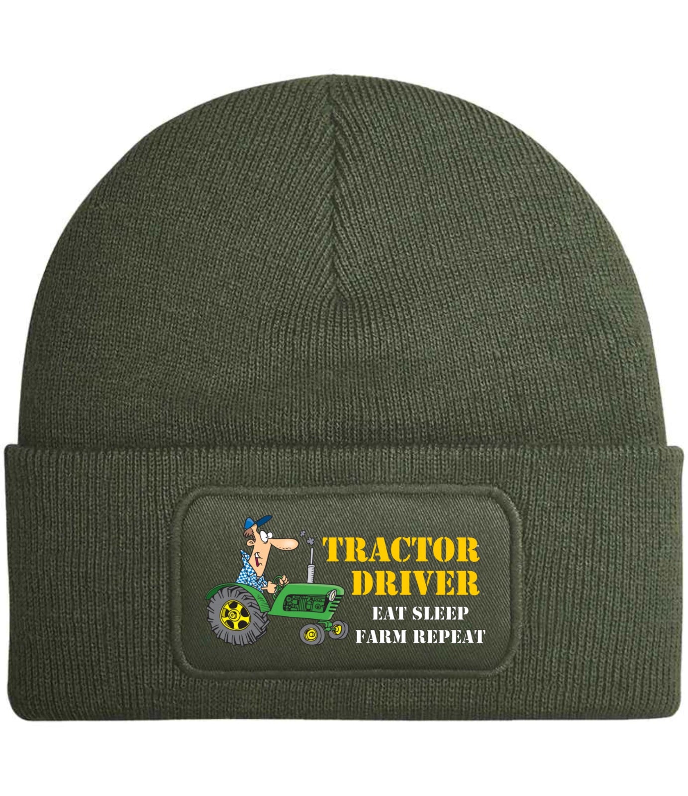 Funny Humour Tractor Driver Farmer Farming premium Quality Beanie Hat Gift