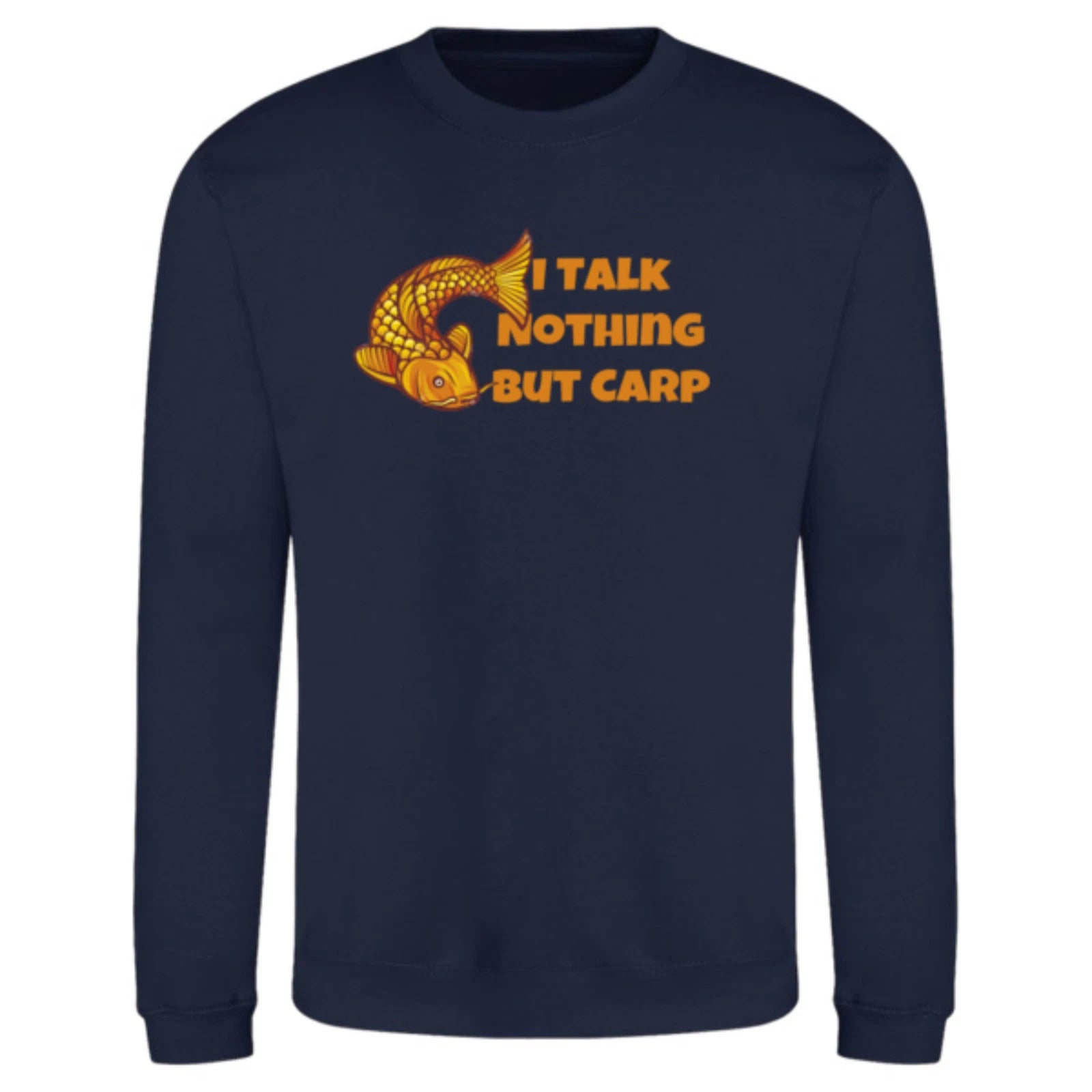 Funny Humorous Fishing Angling 'I Talk Carp' Text Premium Quality Sweatshirt