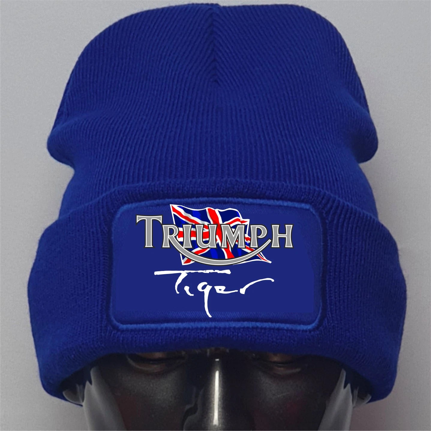 Retro Vintage Classic Triumph Tiger Motorcycle Premium Quality Beanie Hat