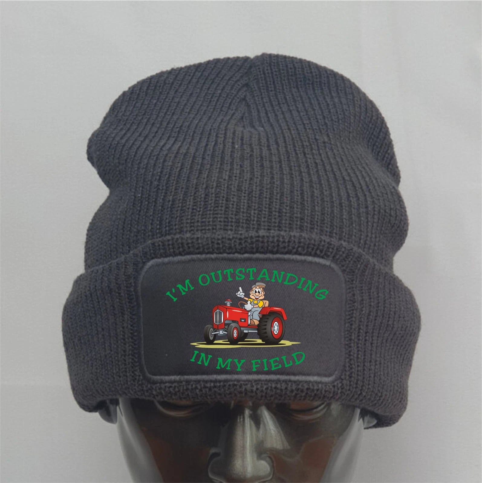 Funny Humour Tractor Driver Farmer Farming premium Quality Beanie Hat Gift
