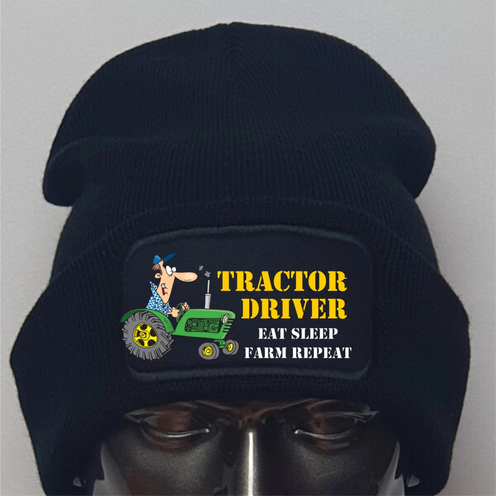 Funny Humour Tractor Driver Farmer Farming premium Quality Beanie Hat Gift