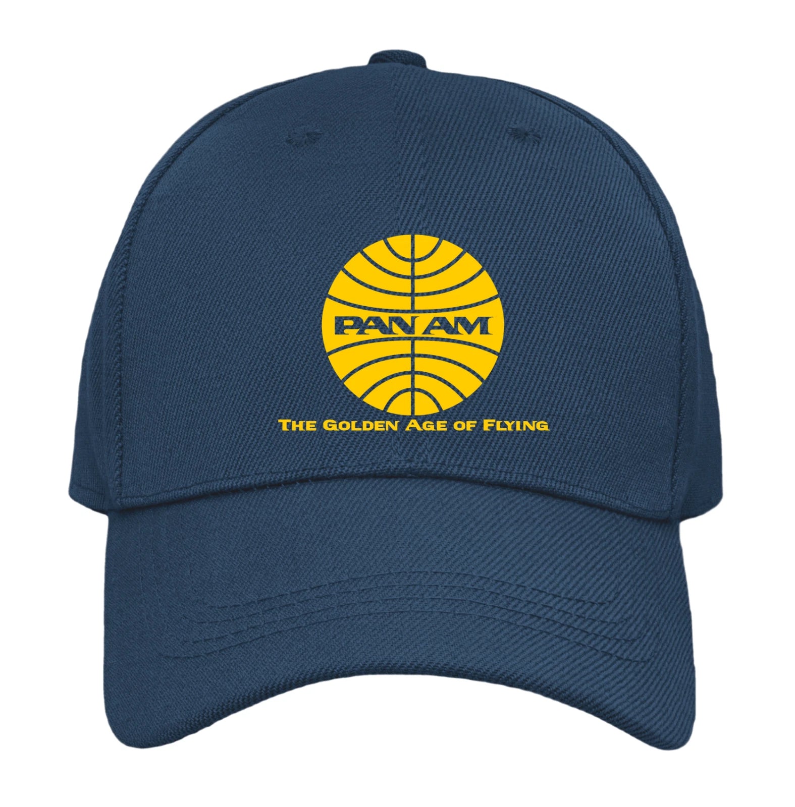 Navy blue cap with Pan Am logo on a white background