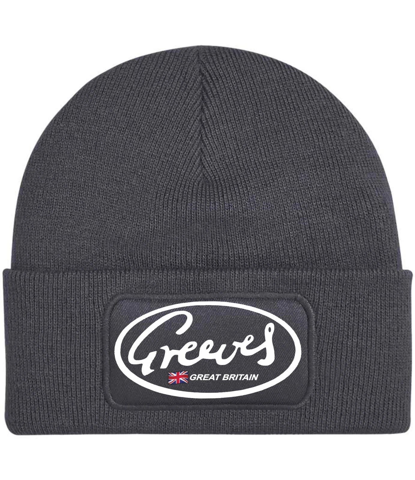 Retro Vintage Classic English Marque Greeves Logo Motorcycle Biker Beanie Hat