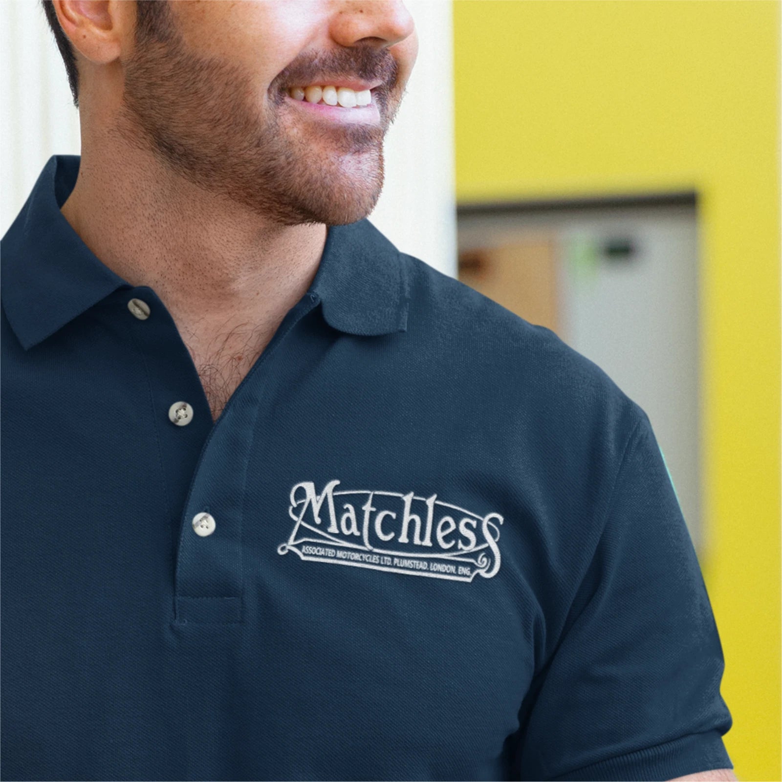Customisable Retro Vintage Classic Matchles Motorcycle Premium Quality Poloshirt