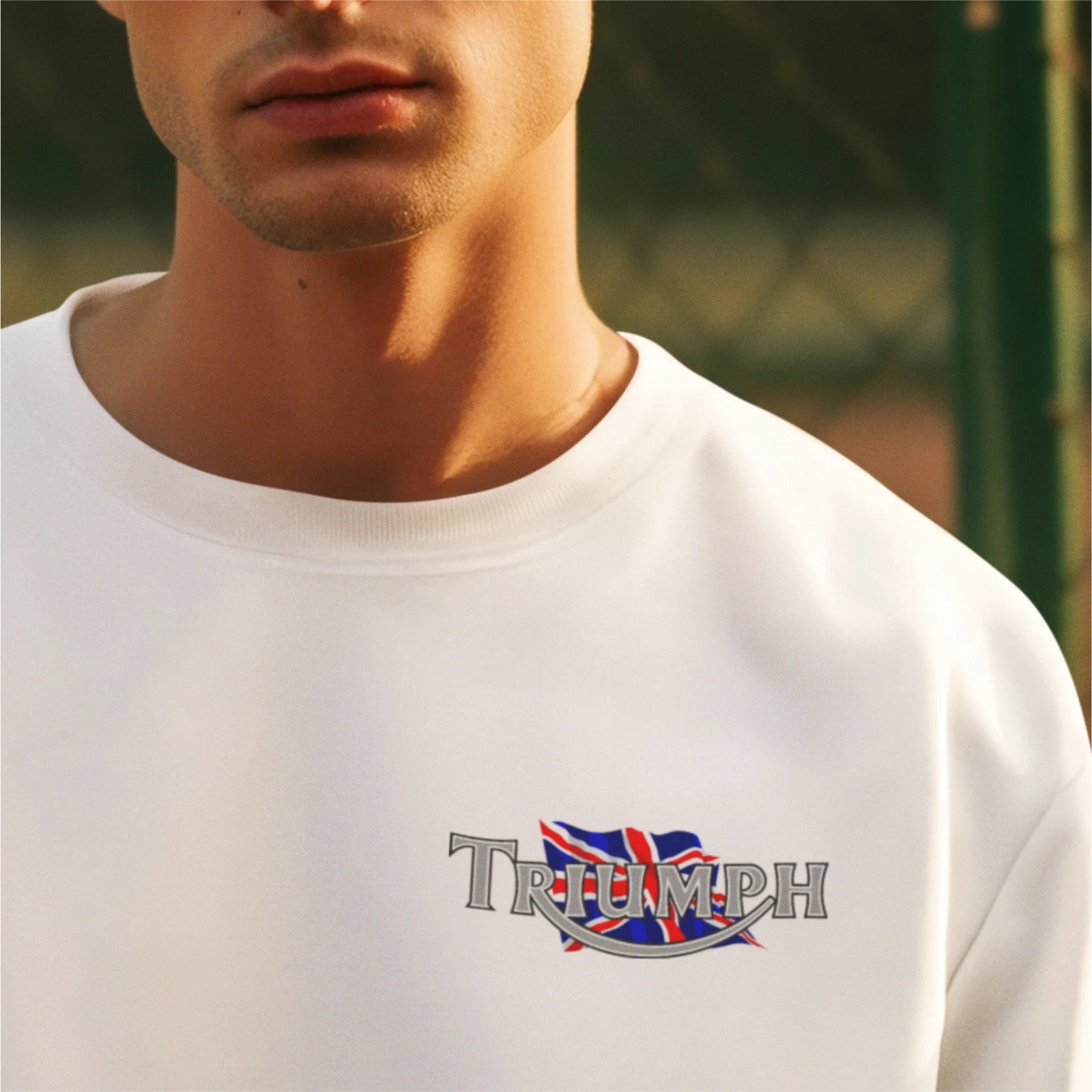 Retro VintageClassic English Triumph Motorcycle Biker Premium Quality Sweatshirt