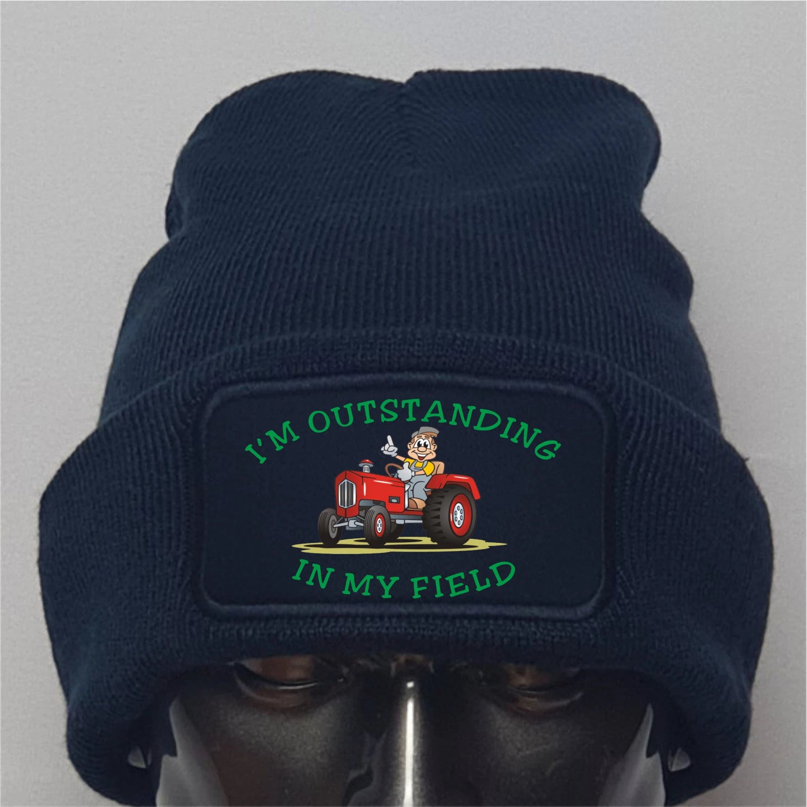 Funny Humour Tractor Driver Farmer Farming premium Quality Beanie Hat Gift