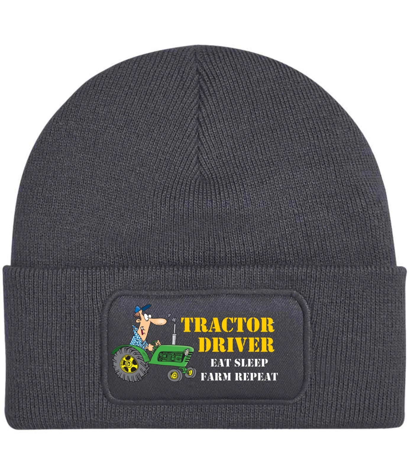 Funny Humour Tractor Driver Farmer Farming premium Quality Beanie Hat Gift