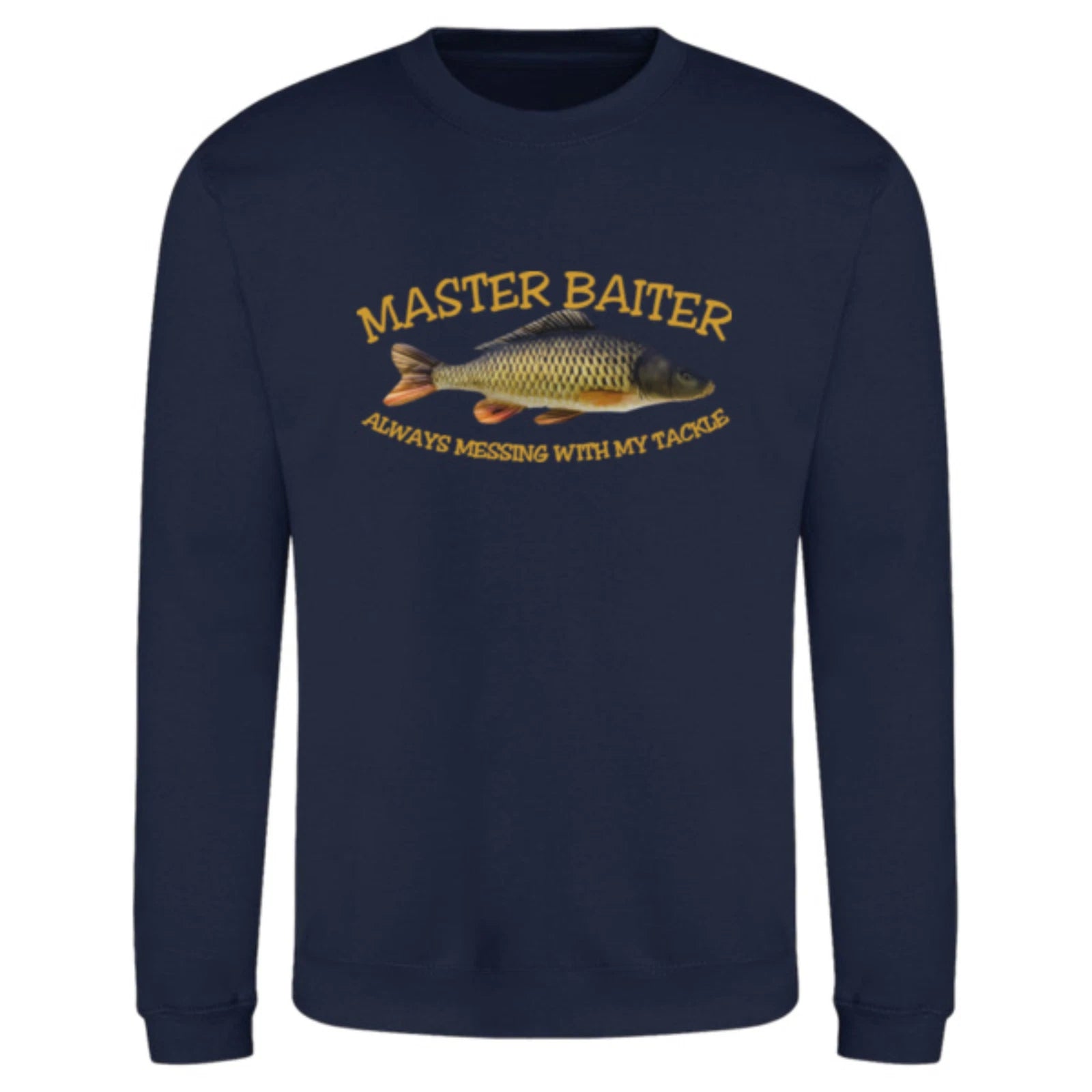 Funny Humorous Fishing Angling Master Baiter Text Premium Quality Sweatshirt