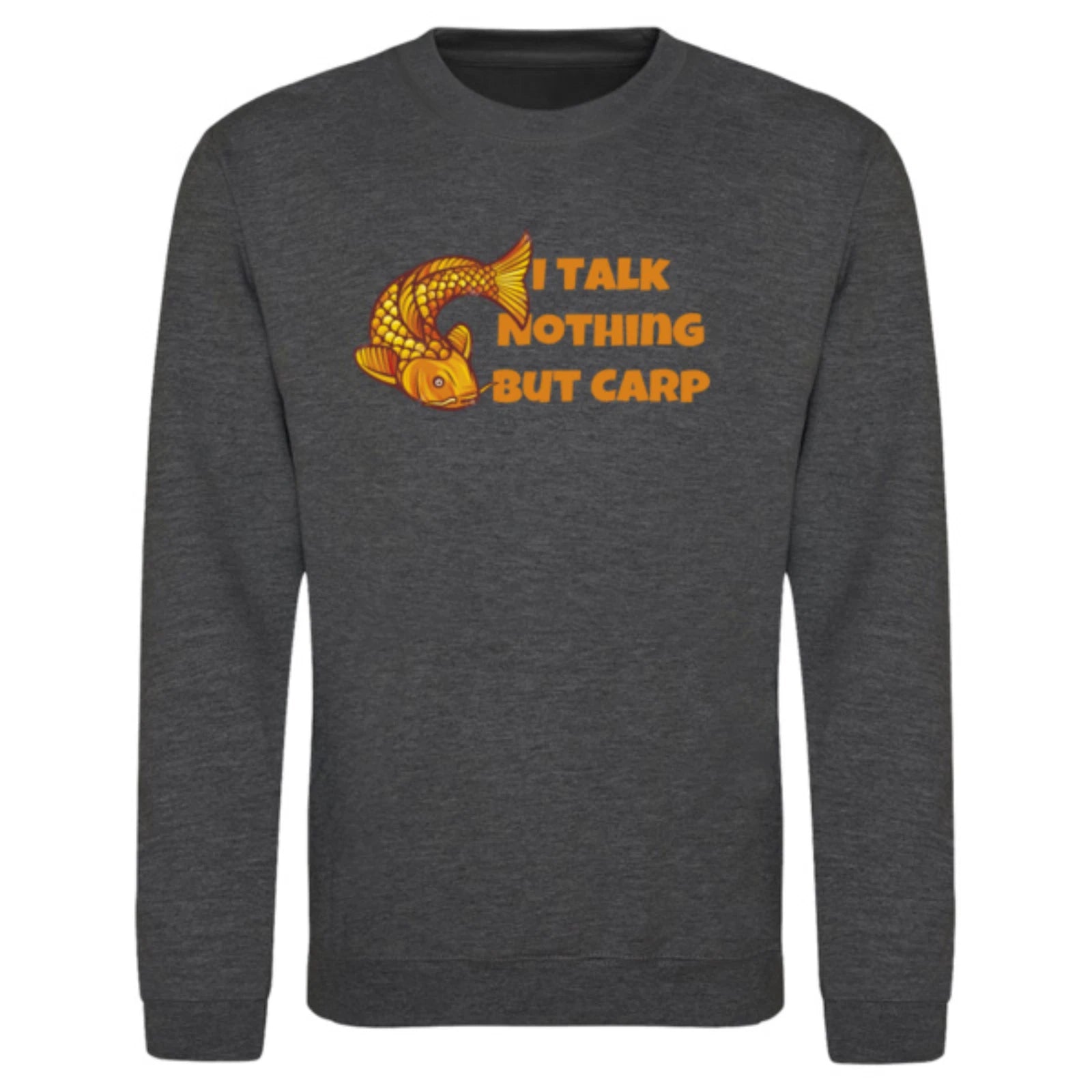 Funny Humorous Fishing Angling 'I Talk Carp' Text Premium Quality Sweatshirt