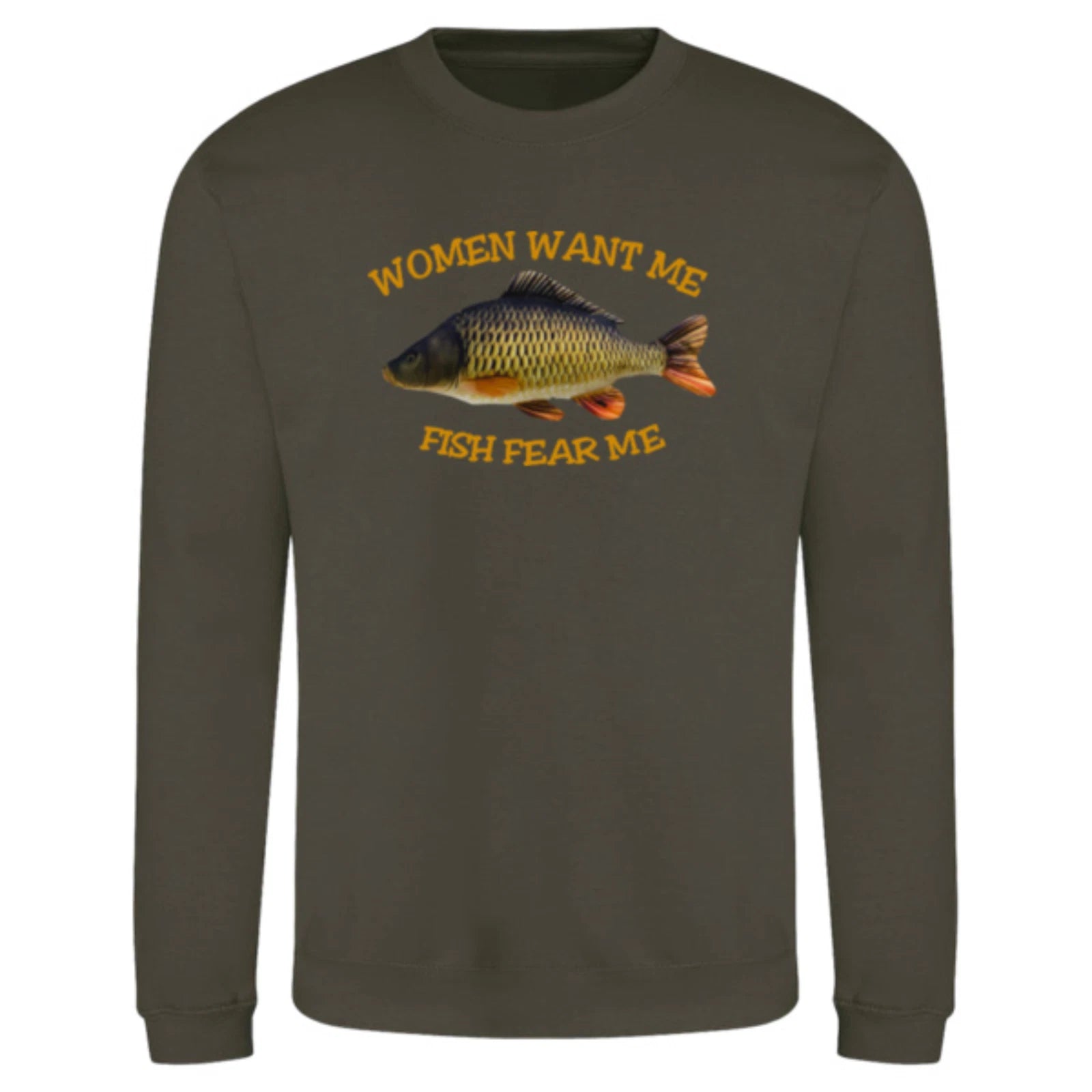 Funny Humorous Fishing Angling 'Women Want Me' Text Premium Quality Sweatshirt