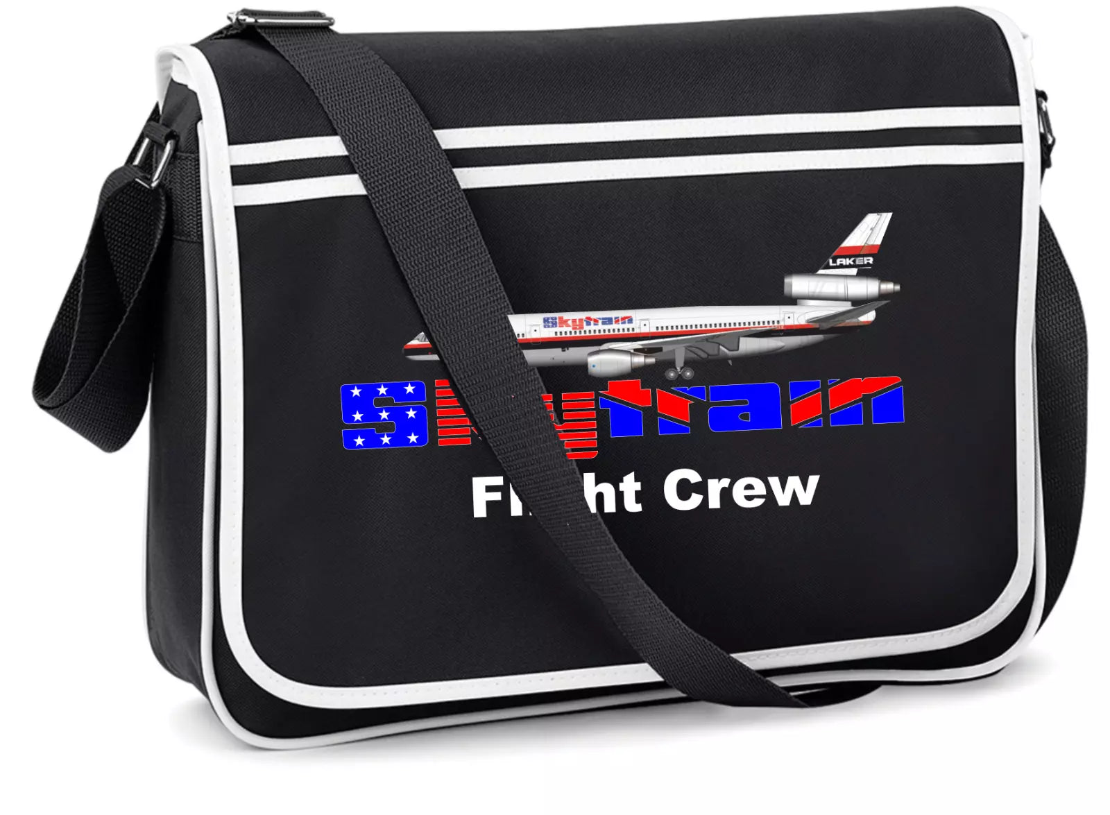 New Customiseable Retro Vintage Skytrain Airline Flight Travel Messenger Bag
