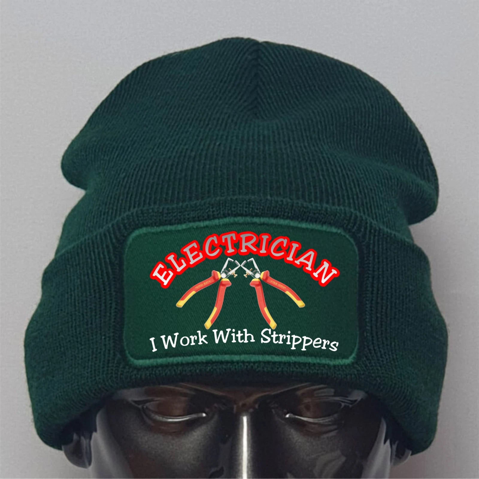 Funny Humour Electrician I Work With Strippers premium Quality Beanie Hat Gift
