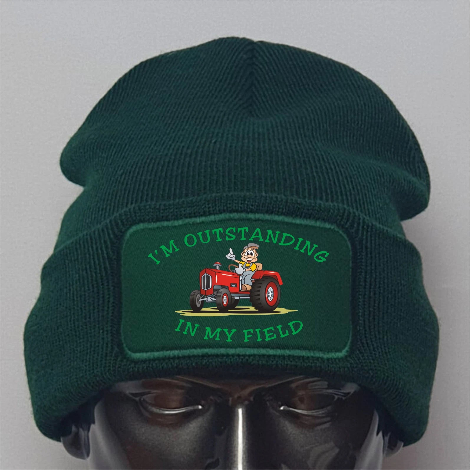 Funny Humour Tractor Driver Farmer Farming premium Quality Beanie Hat Gift