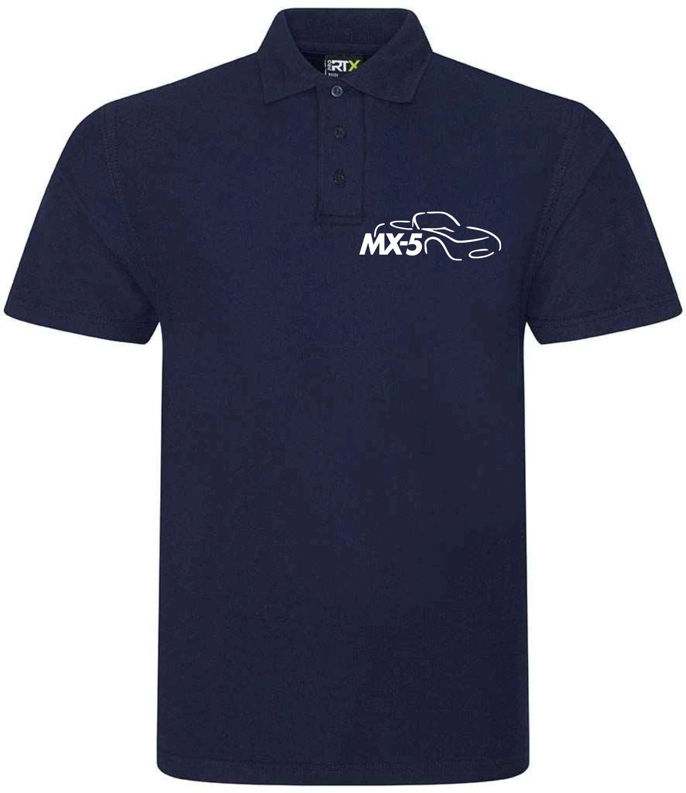Customisable MX5 Sports Car Logo Premium Quality Poloshirt Sizes XS-4XL