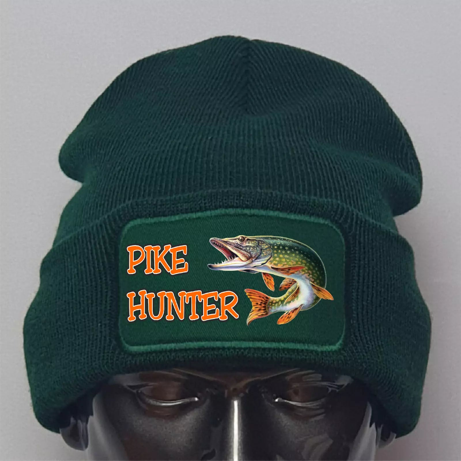 Humorous Funny Fishing Angling Pike Hunter Premium Quality Beanie Hat