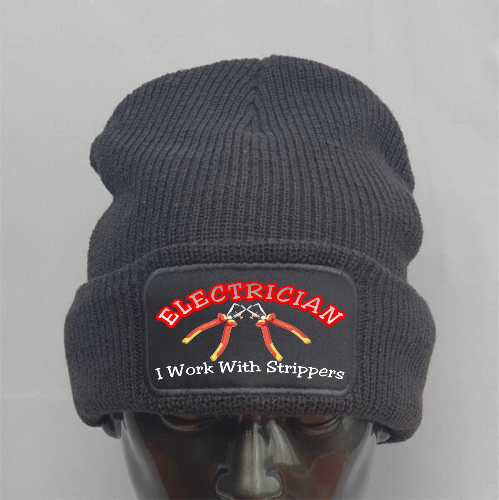 Funny Humour Electrician I Work With Strippers premium Quality Beanie Hat Gift