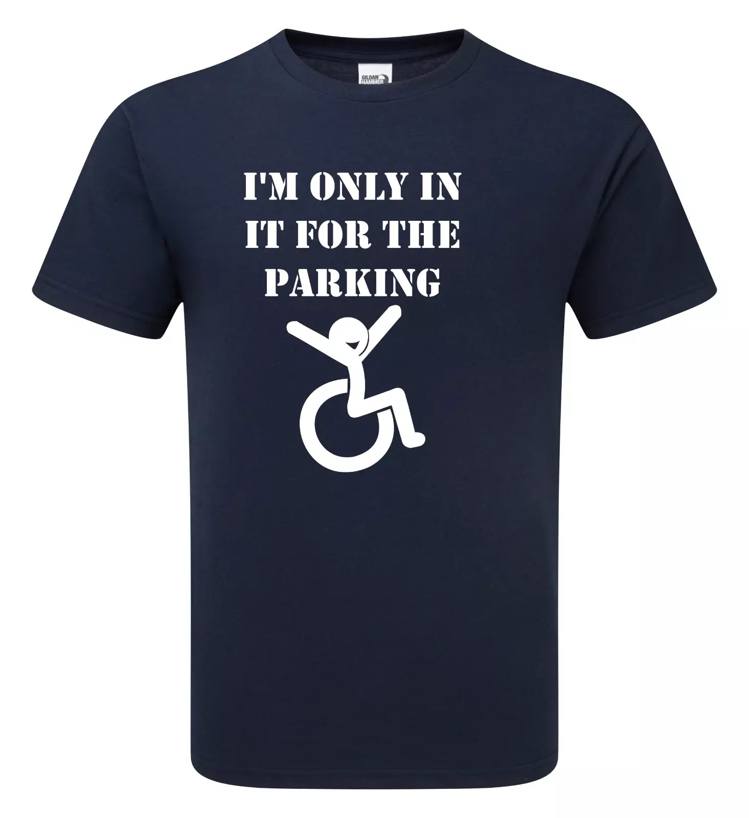 Funny Humorous Only In It For The Parking Wheelchair Premium Hammer T-shirt