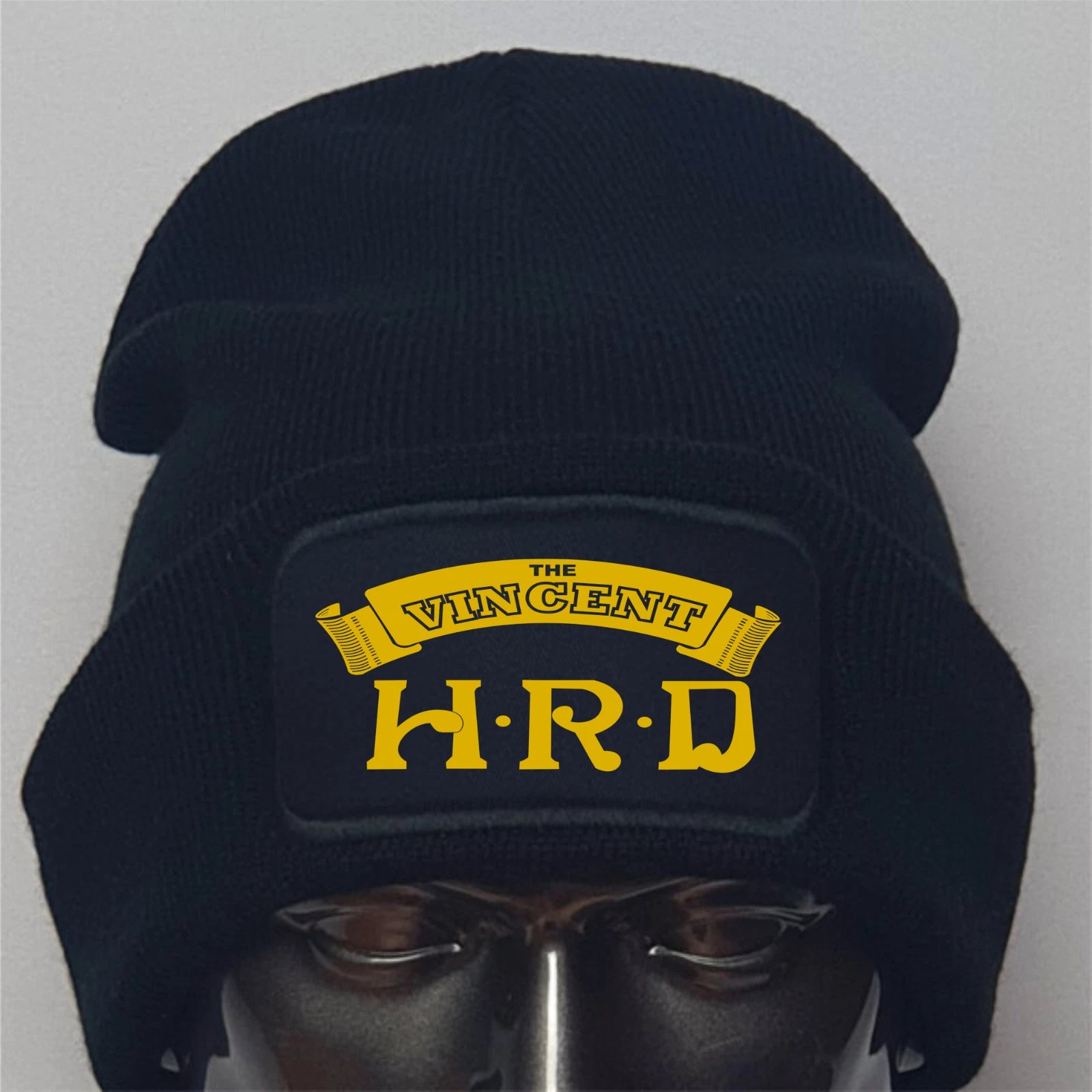 Retro Vintage English Marque Vincent HRD Logo Motorcycle Biker Beanie Hat