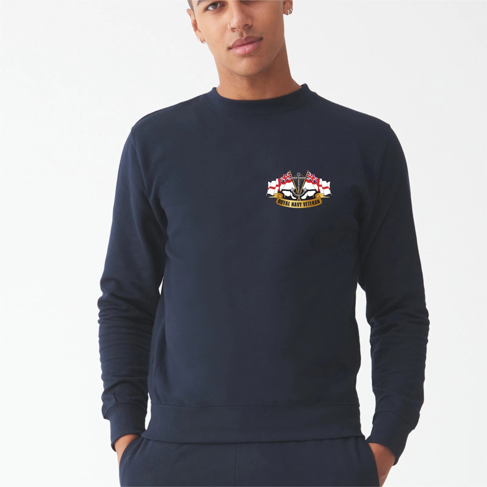 Royal Navy Veteran Armed Forces Logo Premium Quality Sweatshirt