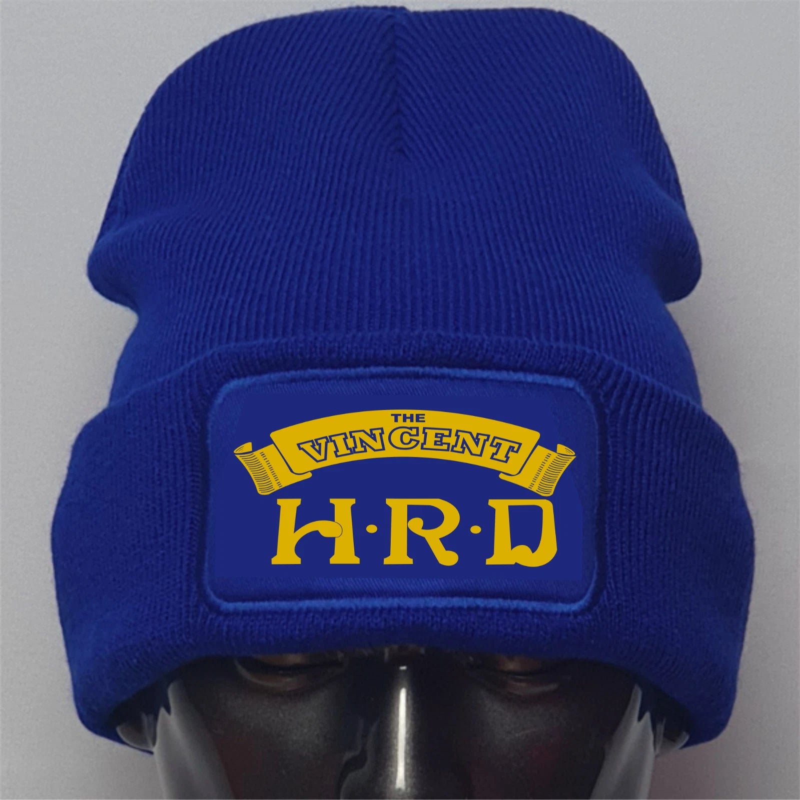 Retro Vintage English Marque Vincent HRD Logo Motorcycle Biker Beanie Hat
