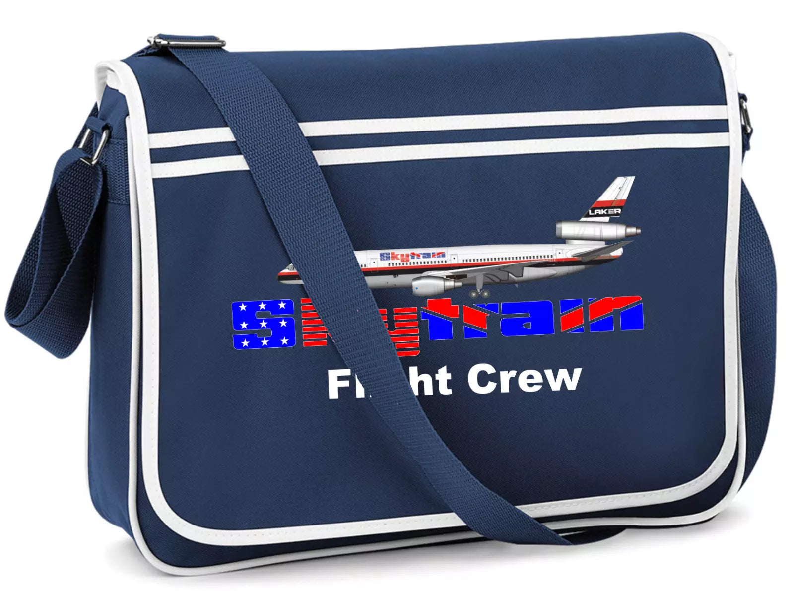 New Customiseable Retro Vintage Skytrain Airline Flight Travel Messenger Bag