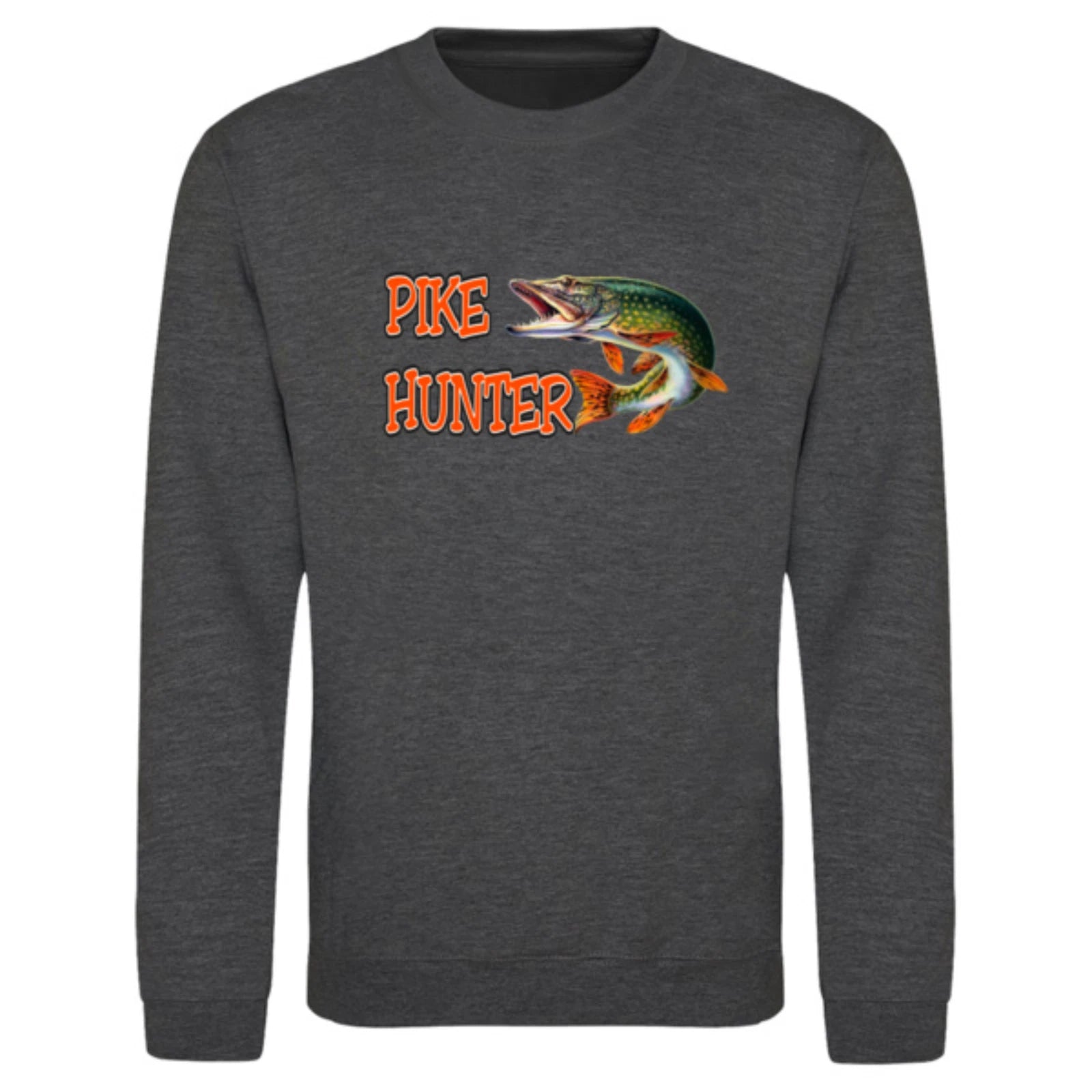 Funny Humorous Fishing Angling 'Pike Hunter' Text Premium Quality Sweatshirt