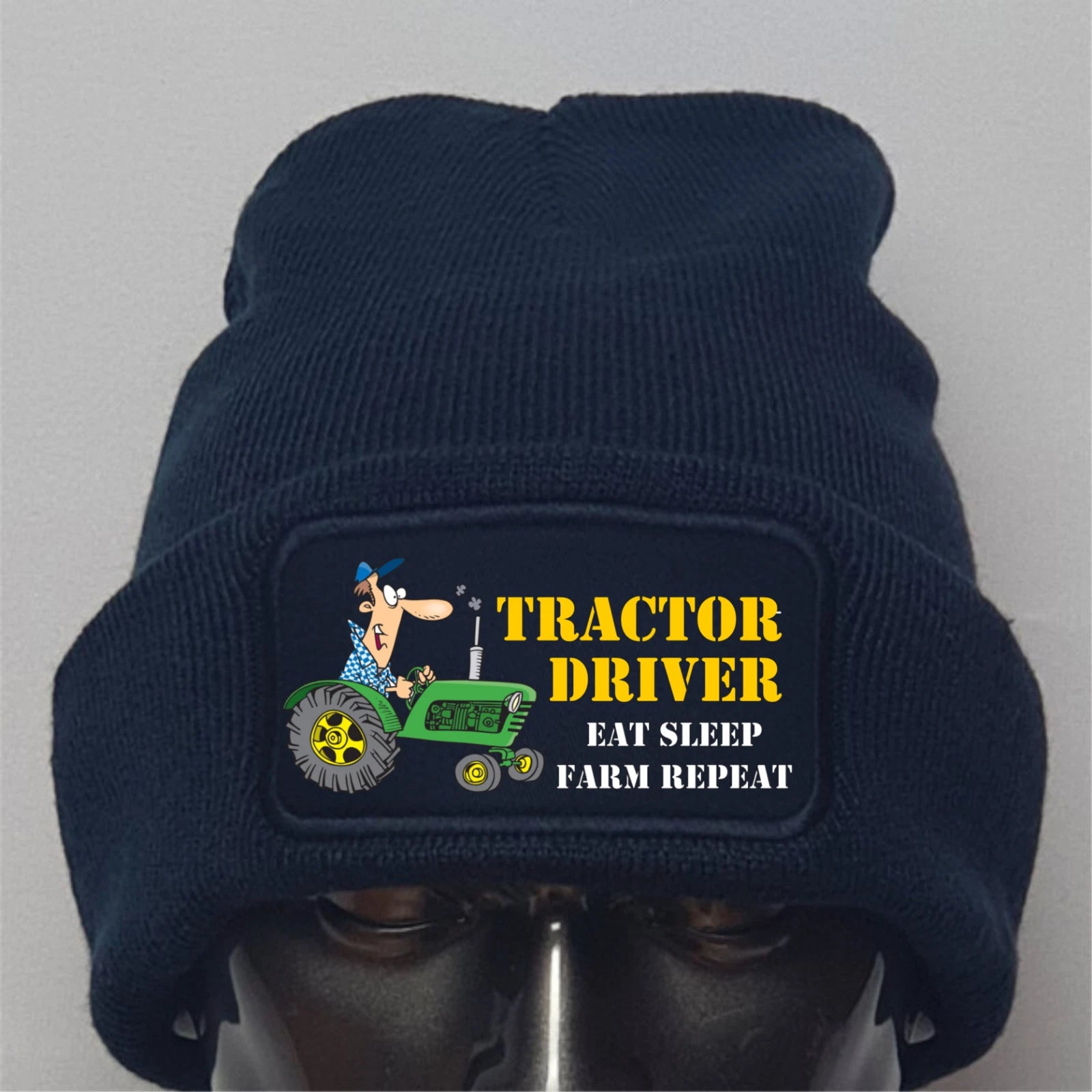 Funny Humour Tractor Driver Farmer Farming premium Quality Beanie Hat Gift