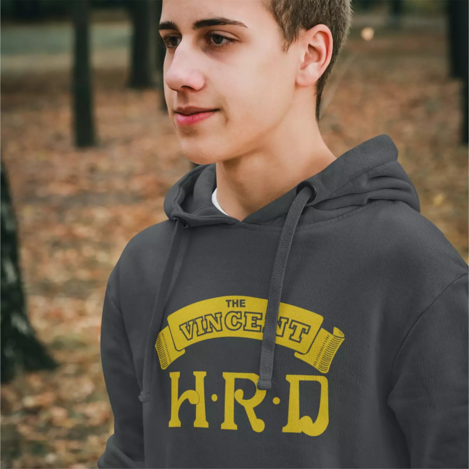 Vintage Classic English The Vincent HRD Motorcycle Premium Hooded Sweatshirt