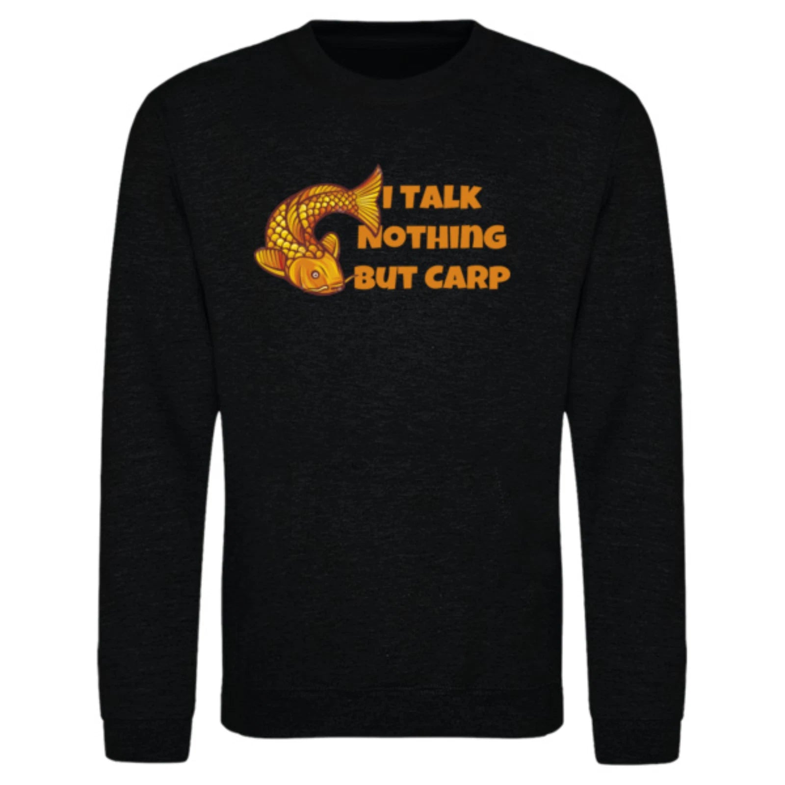Funny Humorous Fishing Angling 'I Talk Carp' Text Premium Quality Sweatshirt