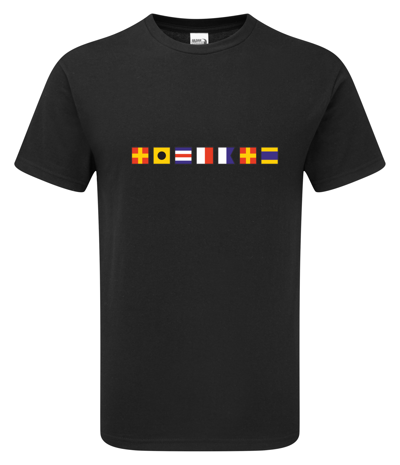 Nautical Signal Alphabet Flags Custom Message T-shirt | Gift for Yachtsmen and Women |