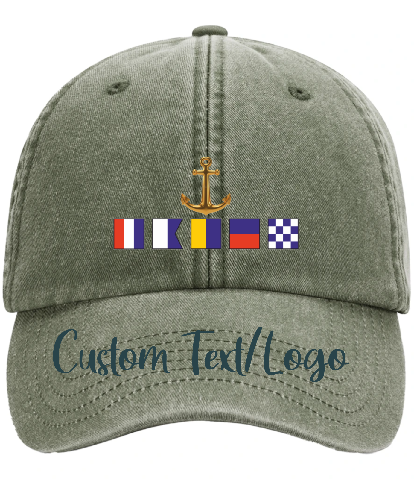 Custom | Nautical Signal | Flags | Name | Quality Baseball Cap |