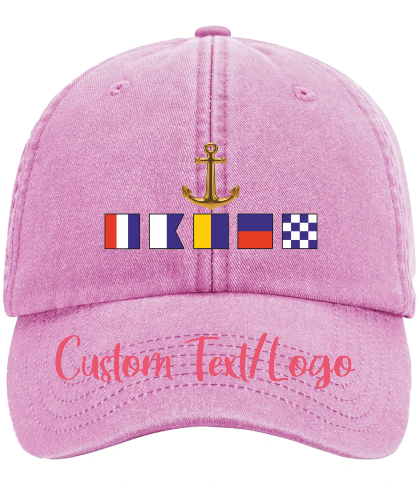 Custom | Nautical Signal | Flags | Name | Quality Baseball Cap |