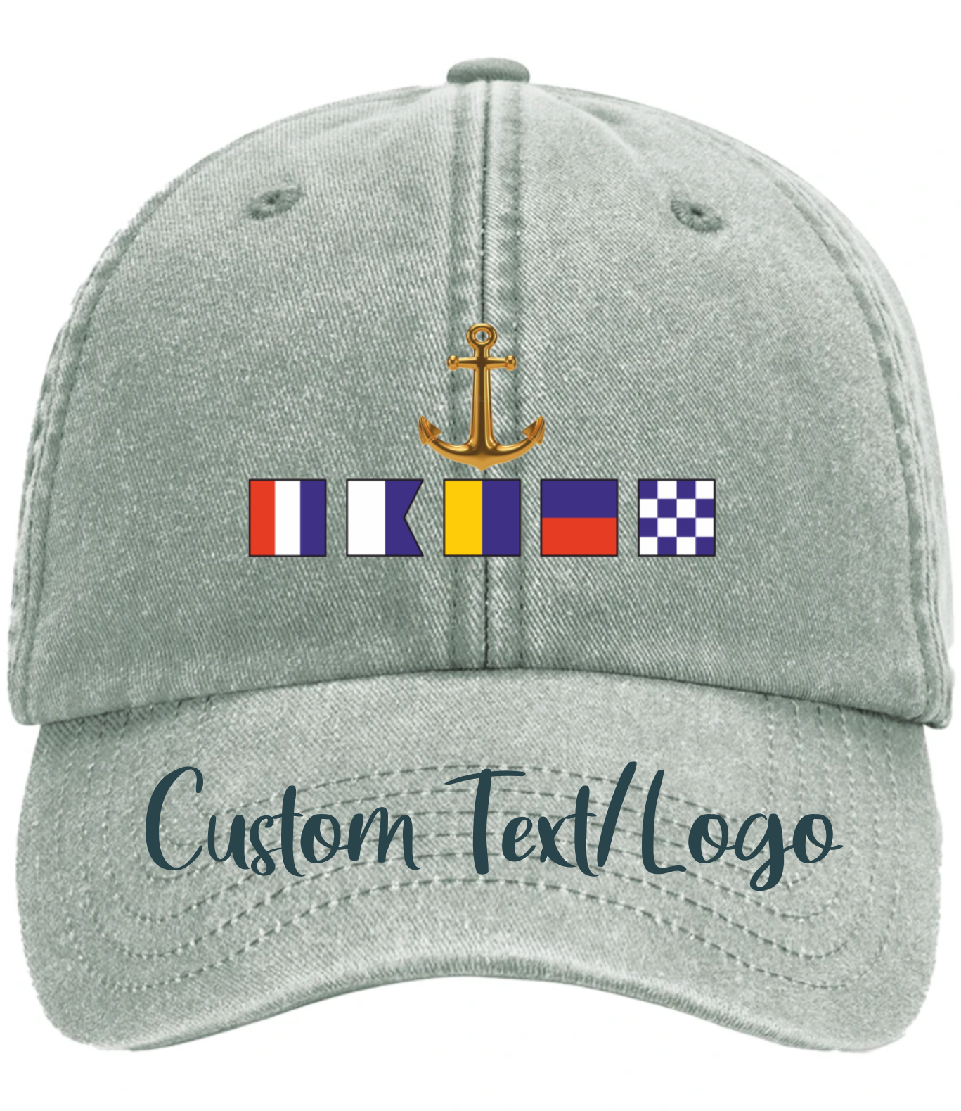 Custom | Nautical Signal | Flags | Name | Quality Baseball Cap |