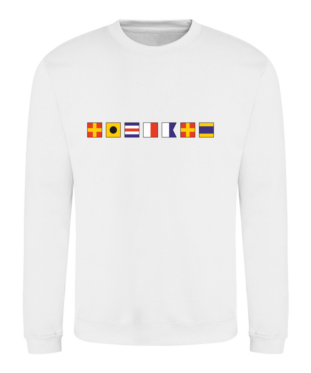 Custom Name Sweatshirt Nautical Signal Flags |Gift|