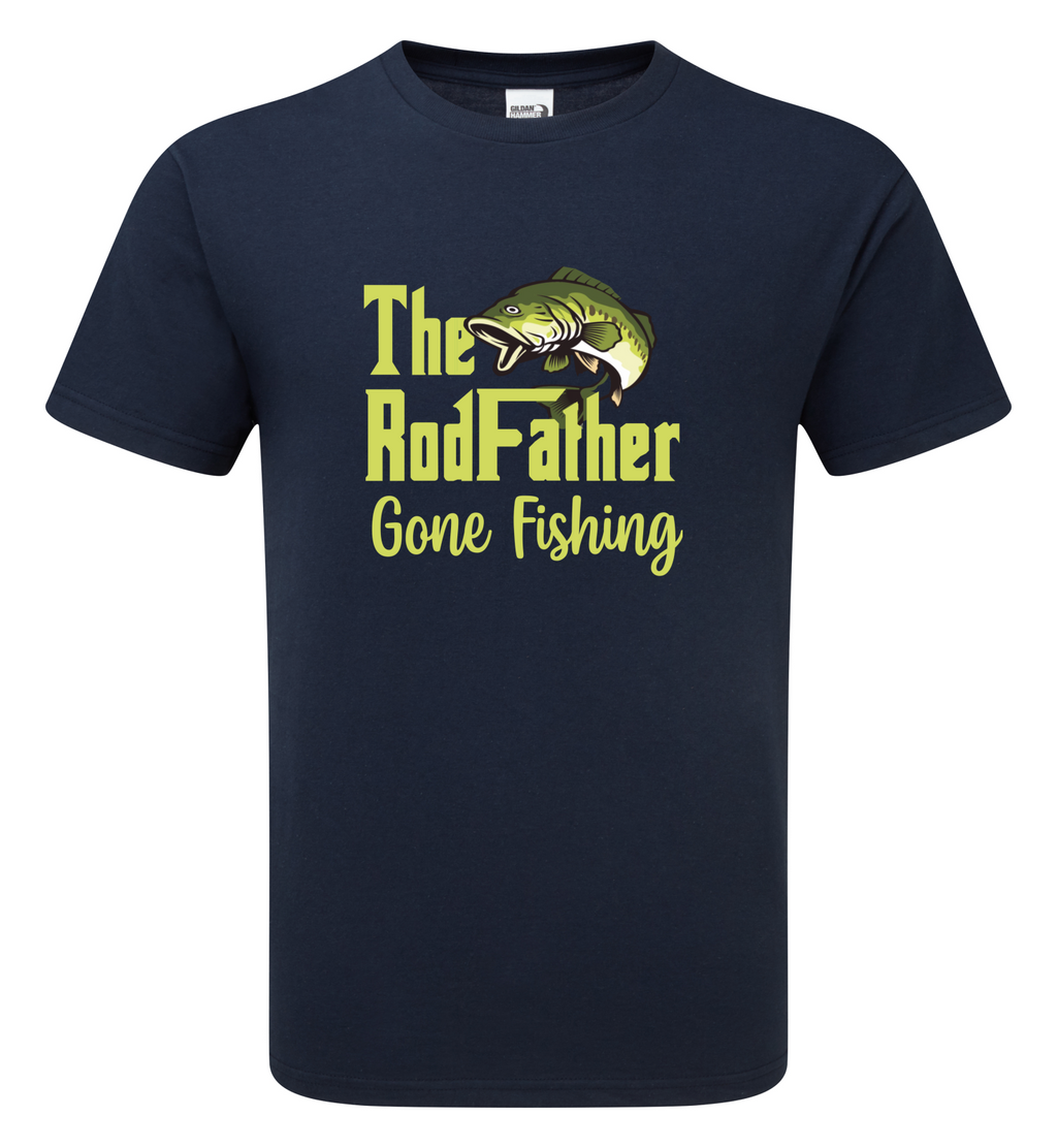 Custom | RodFather | Fishing Angling | Dad | T-shirt |