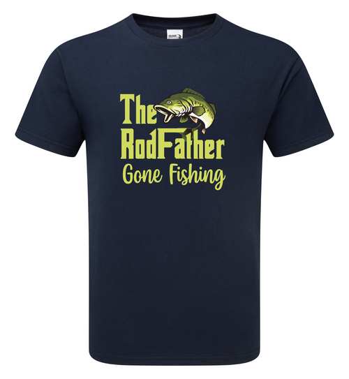 Custom | RodFather | Fishing Angling | Dad | T-shirt |