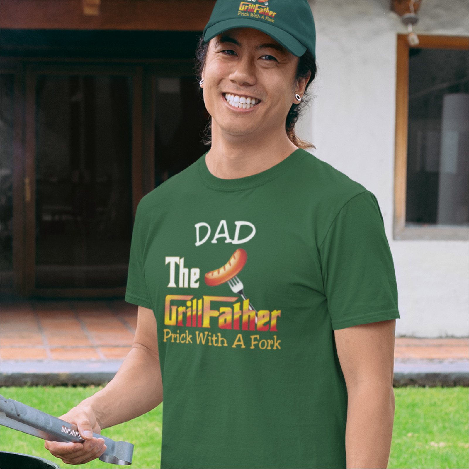 Funny Fathers Day Gift BBQ Cooking GrillFather Hammer T-shirt Save 30% Multi-Buy