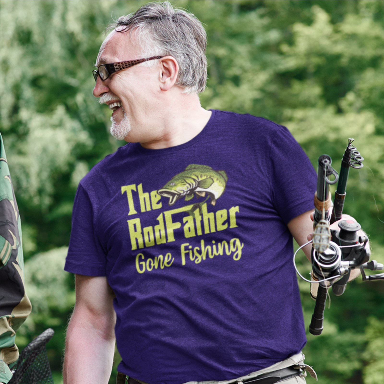 Custom | RodFather | Fishing Angling | Dad | T-shirt |