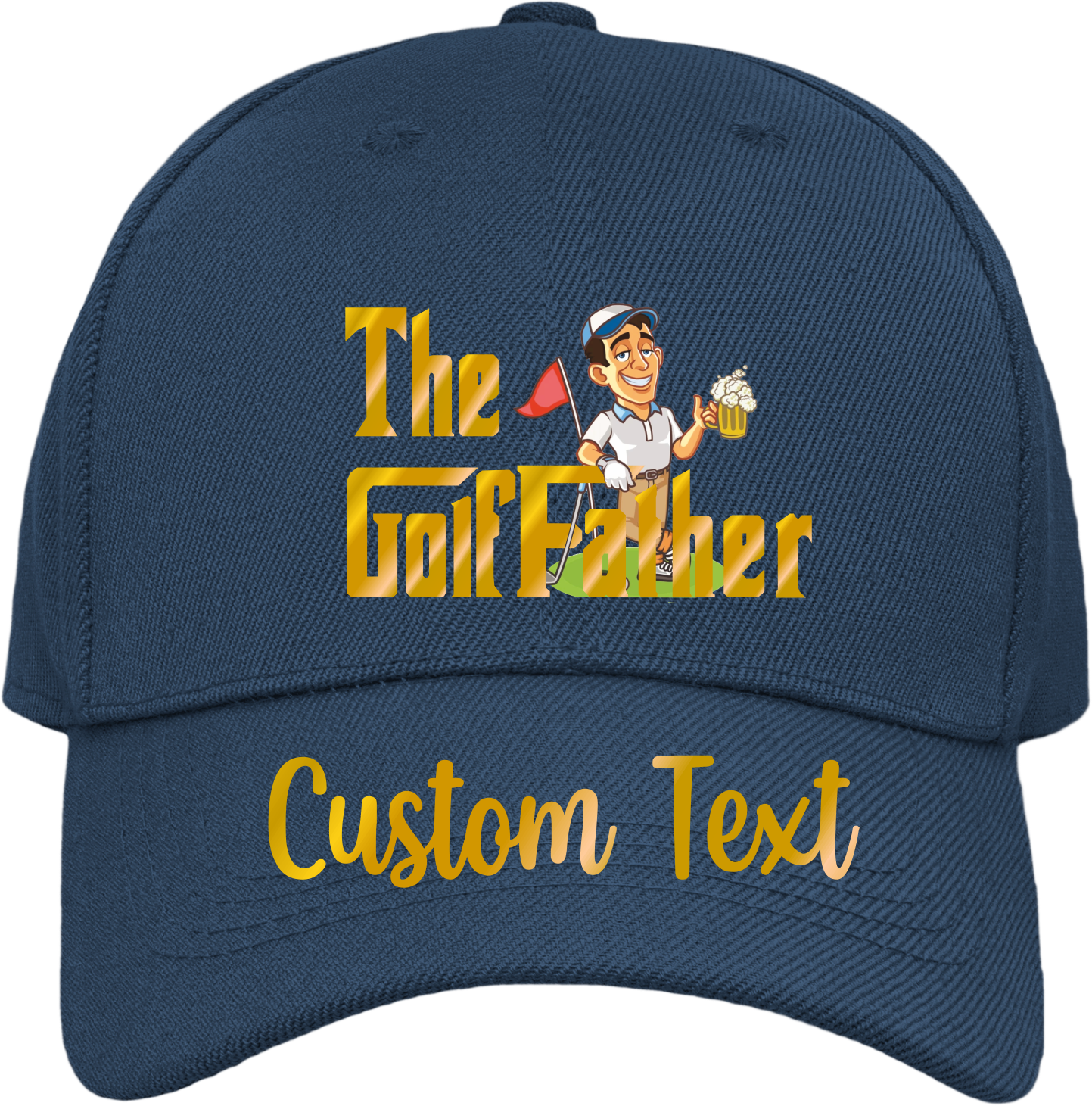 Custom Funny GolfFather Father Dads Day Baseball Cap Fathers Day Gift Dad Daddy