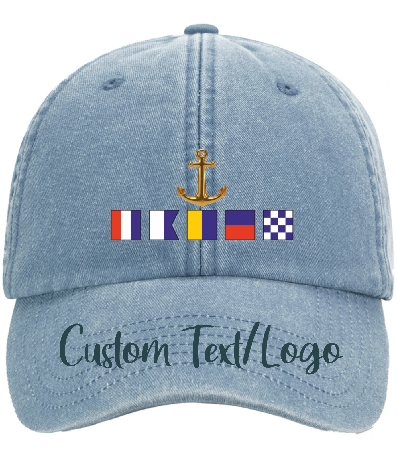 Custom | Nautical Signal | Flags | Name | Quality Baseball Cap |