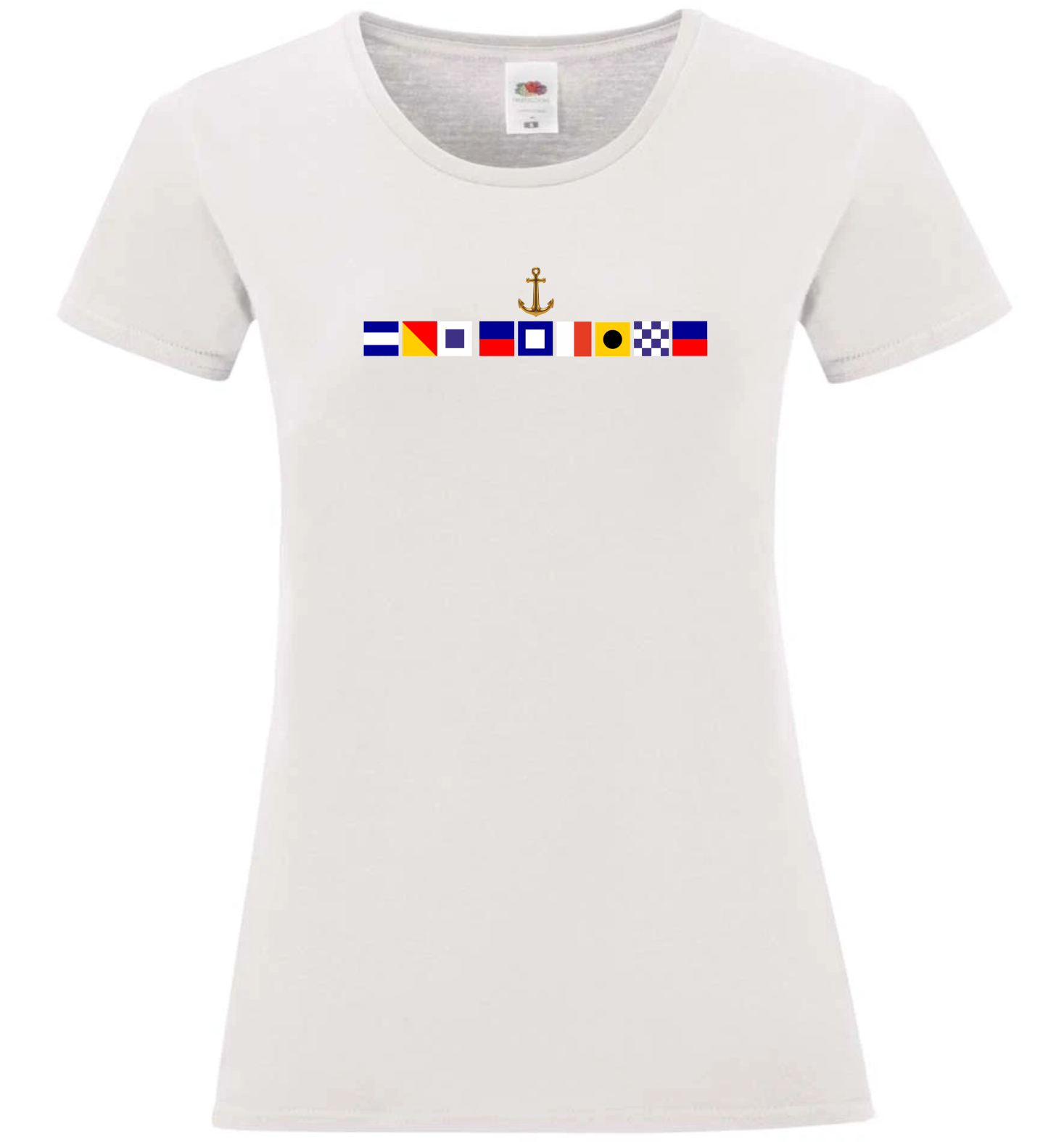 Custom Sailing Boating Name Signal Flags Ladies T-shirt | Gift |