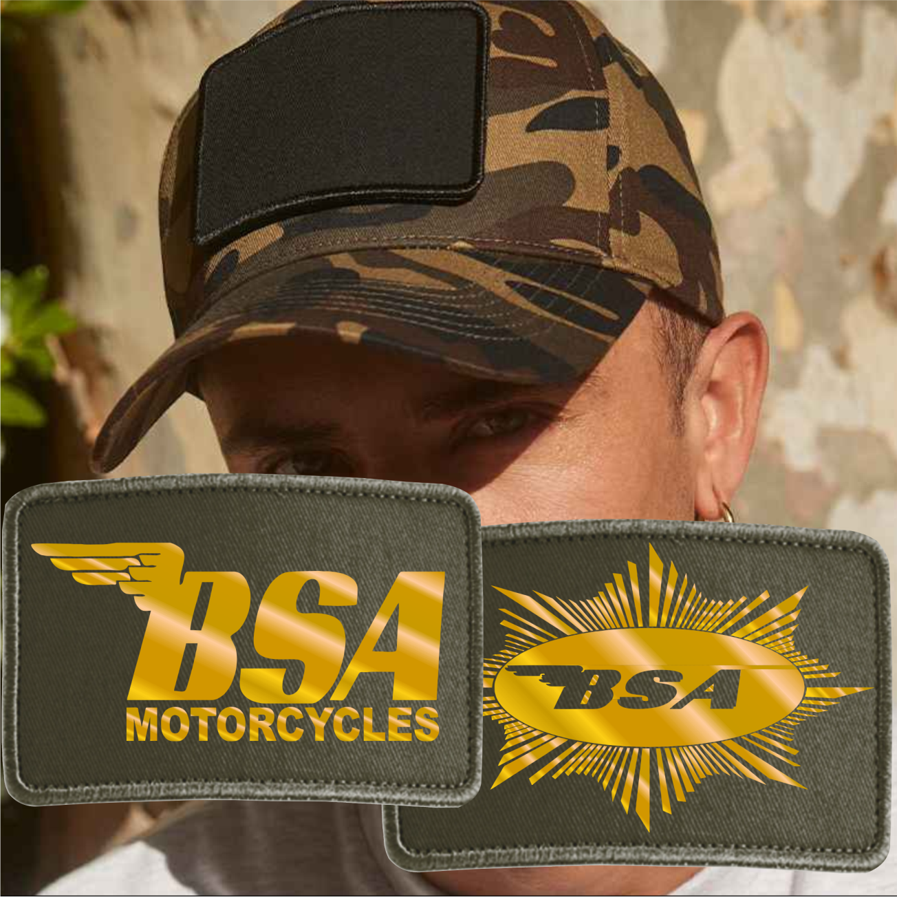 New Interchangeable BSA Motorcycle Biker Logo Premium Quality Baseball Cap