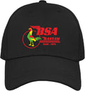 A black baseball cap featuring a red, green, and yellow embroidered BSA Rantam logo on the front, with '1948 - 1971' printed below.