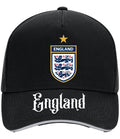 Black cap with England logo and text on a white background