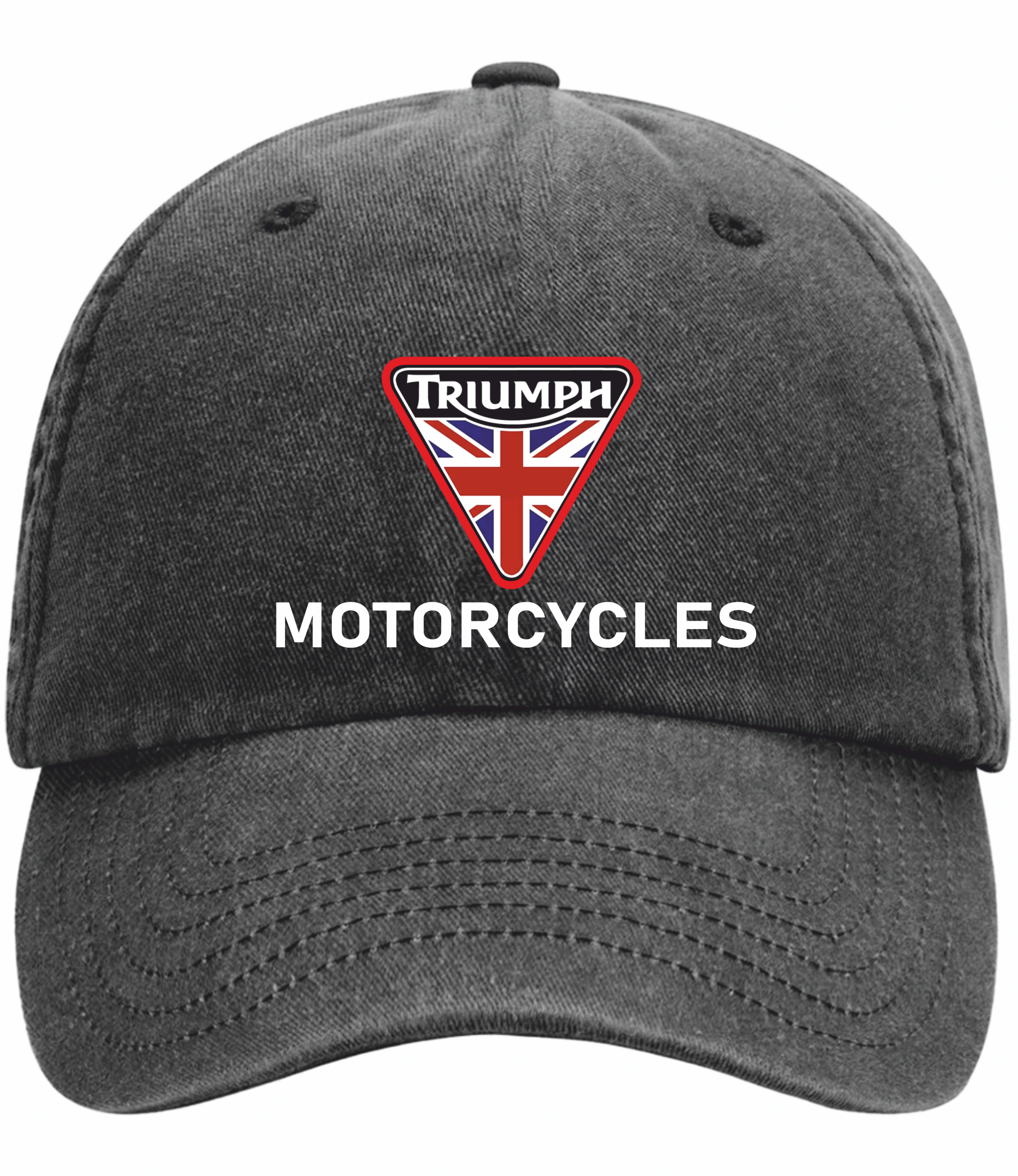 Retro Classic Triumph Motorcycle Logo Relaxed 5 Panel Vintage Baseball Cap